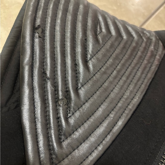 Lip service black dress with faux leather detailing - Picture 7 of 7